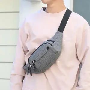 ( )남자 크로스 슬링 백 여자 미니 메신저 가방 그레이