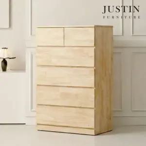 [저스틴퍼니처]포레노 러버우드 원목 5단 서랍장(800)
