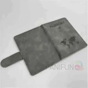 자석 RFID차단 여권지갑 그레이 남성여권지갑