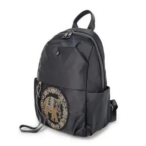 캐주얼 큐빅 코끼리장식 백팩 여성패션팩백 검정백팩