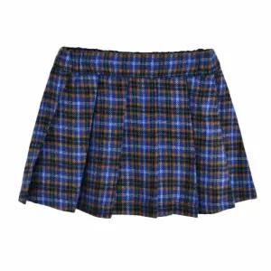 컬리수 HC04 기모체크플리츠스커트BL 아동 키즈 초등 여아 여자아이 겨울 주름 치마