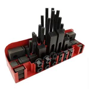 58 PCS T-슬롯 클램핑 키트 고정 클램프 홀드 다운 T 트랙용 밀링 머신 액세서리 테이블 슬롯 1/2 너트