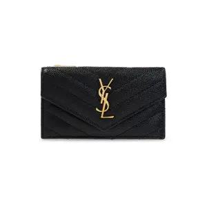 26SS 금장 플랩 카드지갑 블랙 612808 BOW01 1000