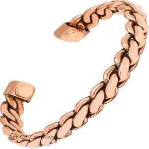 남녀 공용 조절 팔찌를 위한 아트 오브 크리에이션 핸드메이드 순수 구리 팔찌 남녀용 커프 앤 카다