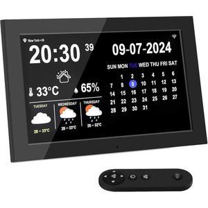 Jazeyeah 디지털 캘린더, 10.1인치 Wi-Fi 알림 알람 노인용 스마트 사무실 책상 설정, 시계 전자