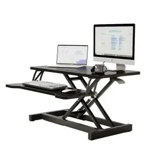 듀얼모니터받침대 높낮이조절책상 스탠드 와이드 받침대 컴퓨터 선반
