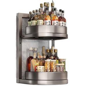 360도 회전 이중 레이어 선반 주방 다기능 코너 양념 랙 정리 수납