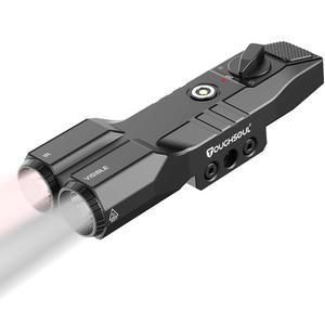 터프소울 MLOK 피카티니 장착 1450루멘 손전등 940nm IR 일루미네이터 적외선 콤보, 충전식 배터리가 내장된 로우 프로파일 전술 조명(피카티니 장착)