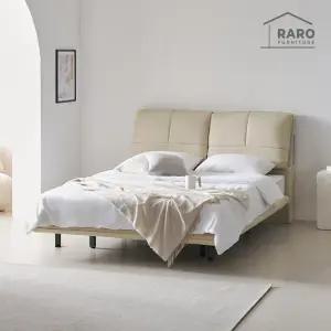 [/착불배송] 스위트 LED 가죽 호텔식 퀸 침대 Q 독립 매트리스 포함