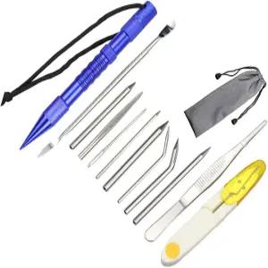 JIAXUE 위빙 매듭 도구 세트 알루미늄 낙하산 코드 파라코드 매끄럽게 하는 (공예 애호가용)