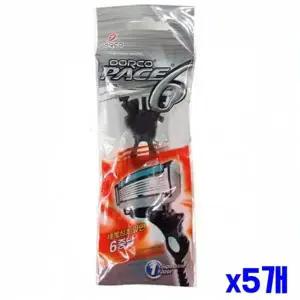 [에이치플러스몰]WL 6중날 도루코 휴대용면도기 x5개