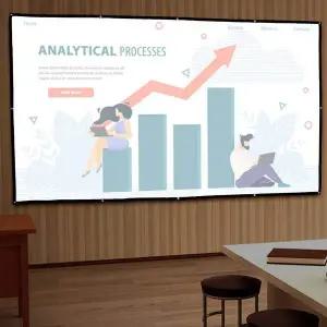 [알티피아]이동식 빔프로젝터 스크린 330x187cm 영화스크린 홈시어터