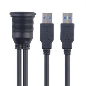 2포트 듀얼 USB 3.0 확장 AUX 플러시 마운트 차량호환  연장 케이블 자동차 트럭 보트 바이크 오토바이 대