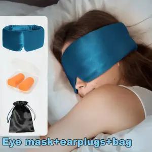 온열안대 보온 안대 100 멀버리 실크 수면 아이마스크 스폰지 귀마개 마스크 헤드밴드 블로킹 라이트 여행