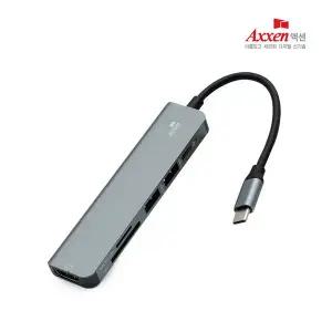 액센 MH20 6in1 타입C USB3.0 멀티허브 PD충전 지원