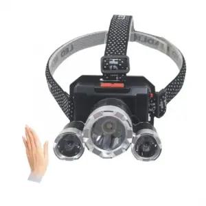 LED 충전식 랜턴 낚시 3구센서헤드 헤드랜턴 센서동작 캠핑 야외