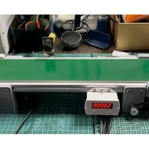 10x100cm 소형 데스크탑 컨베이어 벨트 자동 카운터 생산 라인 DIY 마찰 실험 장치