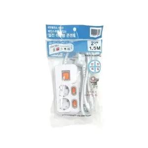 고품질 현대 멀티탭 개별 2구 1.5M HMP-22L 개(1개입) (WFKGAGO)