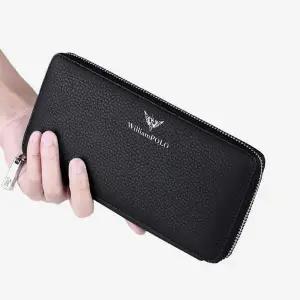 블랙 클러치 가죽 남성 패션 지갑 장지갑 고급 데일리 캐주얼지갑