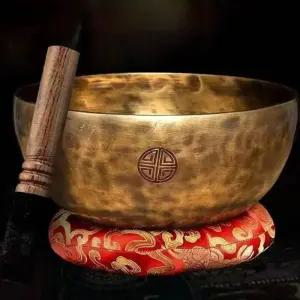 싱잉볼 네팔 보름달 노래 그릇 말렛 쿠션 사운드 세트 구리 음악 치료 Sontherapy 치유 명상 악기