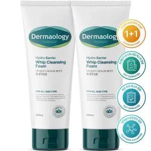 [더마올로지]1+1 휩 폼클렌징 230ml 약알칼리 딥클렌징 세안제 클렌징폼 폼클렌저 대용량 거품