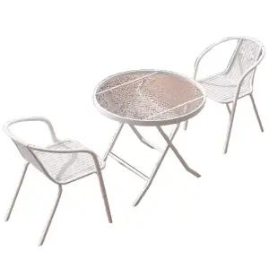 테라스 탁자 야외 테이블 세트 철제 2인 베란다