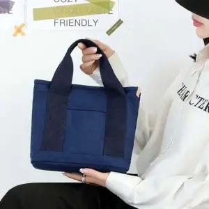 여자 직장인 도시락 보조 가방 에코 토트 미니 백 여행보조가방