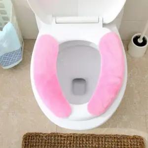 부착식 극세사 보온 화장실 겨울 양변기 좌변기 커버 붙이는 방석 시트 M11268 변기 2