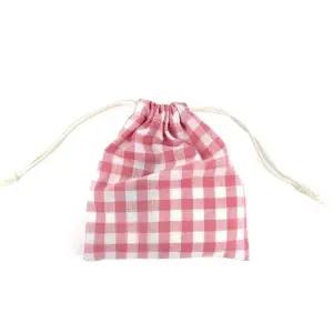 보조배터리파우치 다용도 체크 복조리 파우치 핑크