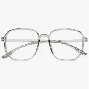 동글이안경 오각뿔테 오각 심플 안경테 그레이