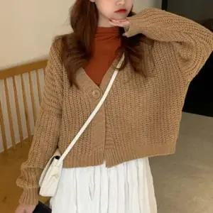 여성 하찌짜임 가디건 1P 간절기 여리핏 숏가디건