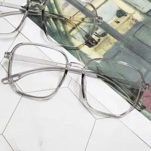 오각 심플 안경테 그레이 예쁜안경
