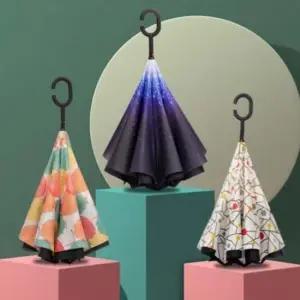 장마철 거꾸로 반대로 우산 반전 차량용 장우산