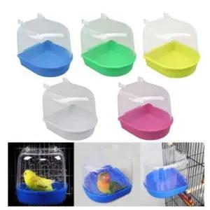 앵무새욕조 베이직조류용 외부 목욕 케이지 애완 새 샤워