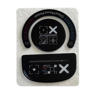 652F 1세트 0.8mm 유리 마우스 피트 GPRO X 용 스케이트 스티커 패드