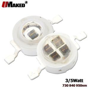 적외선 하이 PowerLED 칩 IR 730Nm 850Nm 940Nm 3W 5W 이미 터 다이오드 COB 통합 매트릭스 LED 빛 구슬 CC