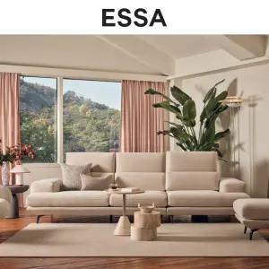 프랭키 4인 하프스윙기능 카시미라 패브릭 소파+스툴