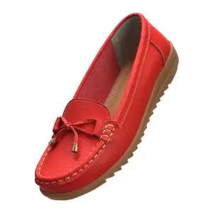 발편한 볼넓은 봄 가을 여성 소가죽 단화 슬립온 로퍼 플랫슈즈 효도화 유니폼화 근무화 DM1006 189420