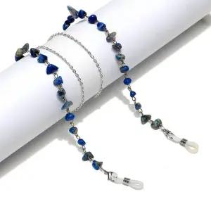 라피스 라줄리 청금석 체인 안경줄 마스크스트랩 실버 (WFKILID)