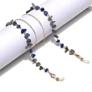 라피스 라줄리 청금석 체인 안경줄 마스크스트랩 골드 (WFKILIG)