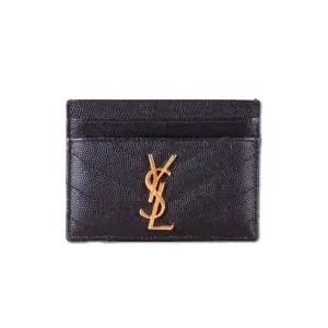 [중고명품] 모노그램 카드홀더 블랙 금장 423291 BOW01 1000