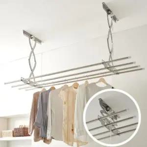 베란다 빨래건조대 천장 건조대 천정 봉 올스텐2단 (WFHCJRJ)