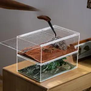 사육장 달팽이 케이지 아크릴 거북이 하우스 도마뱀
