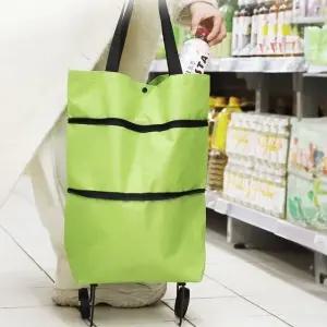 다용도 접이식 쇼핑 카트 휴대용 이동 바구니 다기능 장바구니