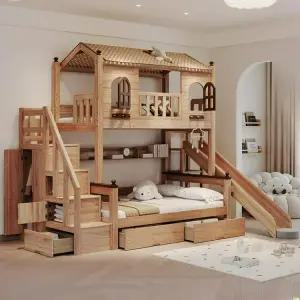 올원픽 미끄럼틀침대 이층 벙커침대 미끄럼틀 사다리