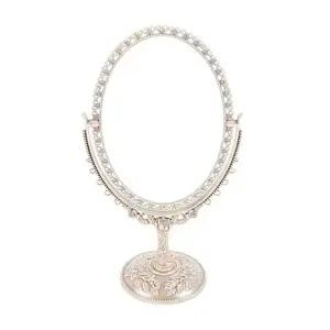 스탠드 탁상 거울 메이크업 화장 엔틱 거울 실버 중 (KYR-WD53C89)