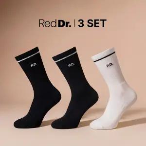 (남성)레드닥터 의료기기 족저근막지지 양말 3종(화이트1, 블랙2)