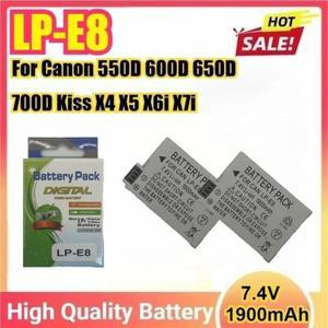 캐논 EOS 550D 600D X4 X5 X6i 카메라용 LPE8 1900mAh 배터리