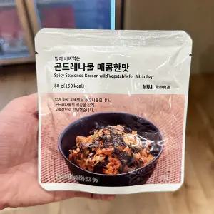 MUJI 무인양품 밥에 비벼먹는 곤드레나물 매콤한맛 80g x 2개