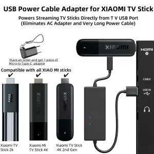 호환 샤오미 호환 TV 스틱용 전원 케이블 전선가리개 어댑터 TV USB 포트에서 직접 전원 공급 AC 어댑터 필
